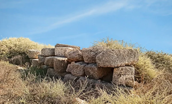 Zidul Antic Din Dor Israel — Fotografie, imagine de stoc