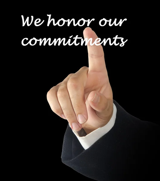 We honor our commitments — Stock Photo, Image