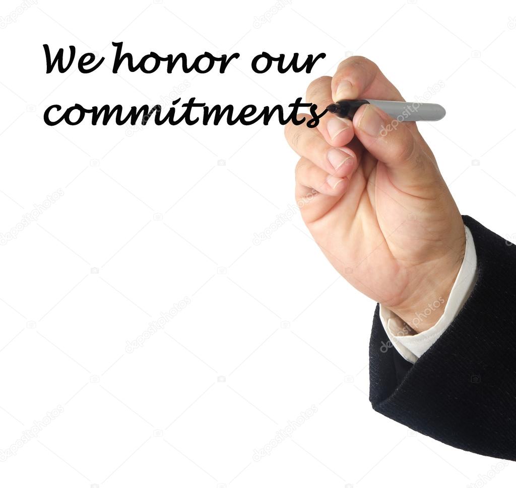 We honor our commitments