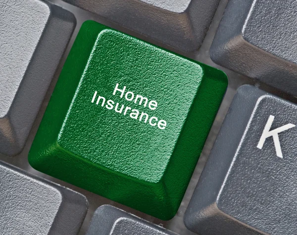 Hot key for home insurance — Stock Photo, Image