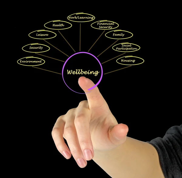 Diagram of wellbeing — Stock Photo, Image