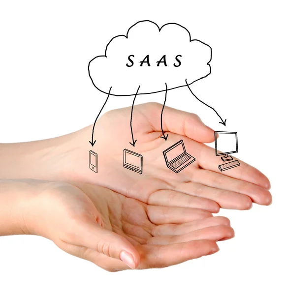 Saas のダイアグラム — ストック写真