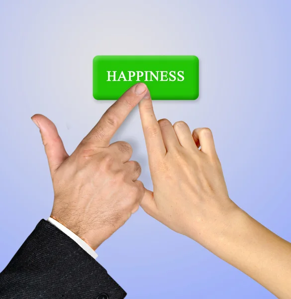 Botão para a felicidade — Fotografia de Stock