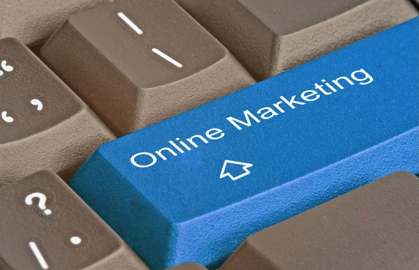 Toetsenbord met de sneltoets voor online marketing — Stockfoto