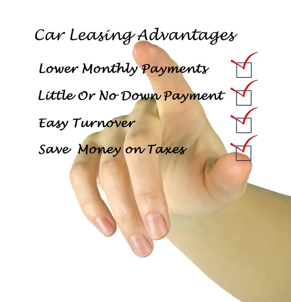 Car leasing advantages checklist — Stock Photo, Image