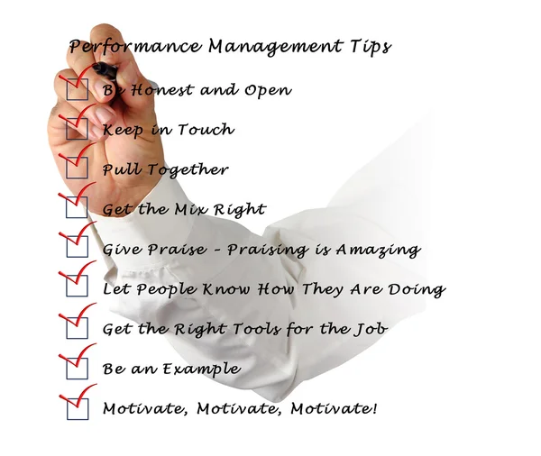 Performance management Tipy — Stock fotografie