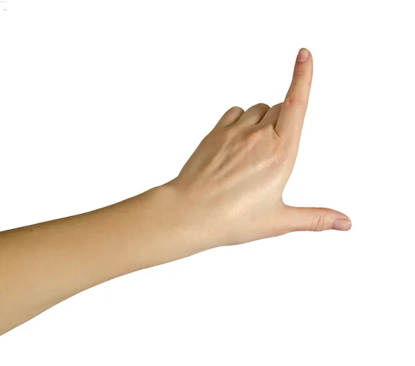 Hand pointing up — Stock Photo, Image