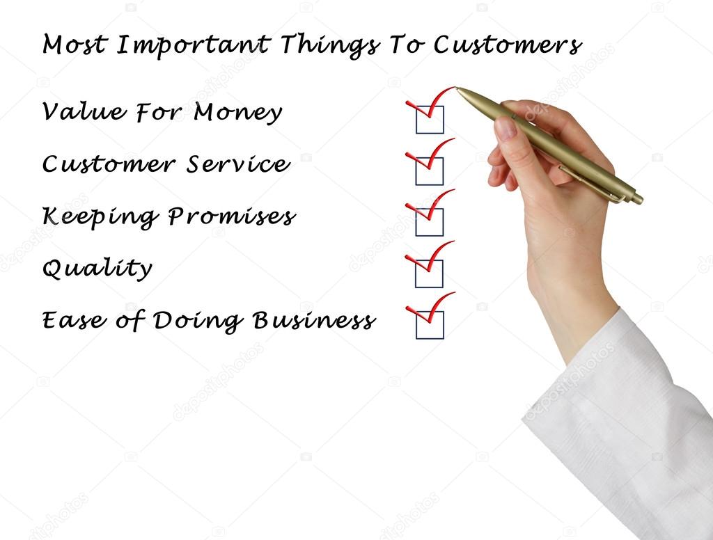 Most Important Things To Customers