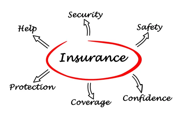 Diagrama do seguro — Fotografia de Stock