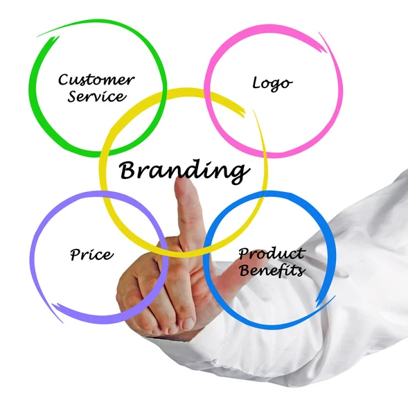 Branding diagram — Stockfoto