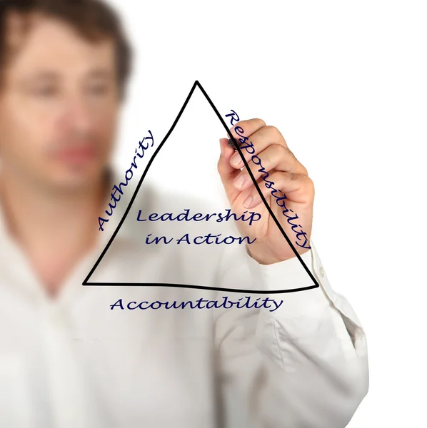 Diagram of leadership — Stock Photo, Image