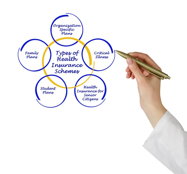Types of Health Insurance Schemes — Stock Photo, Image