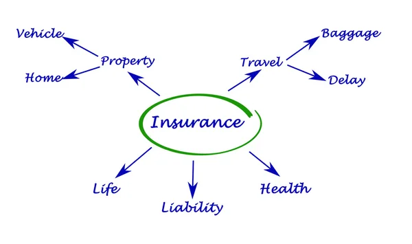Диаграмма страхования — стоковое фото