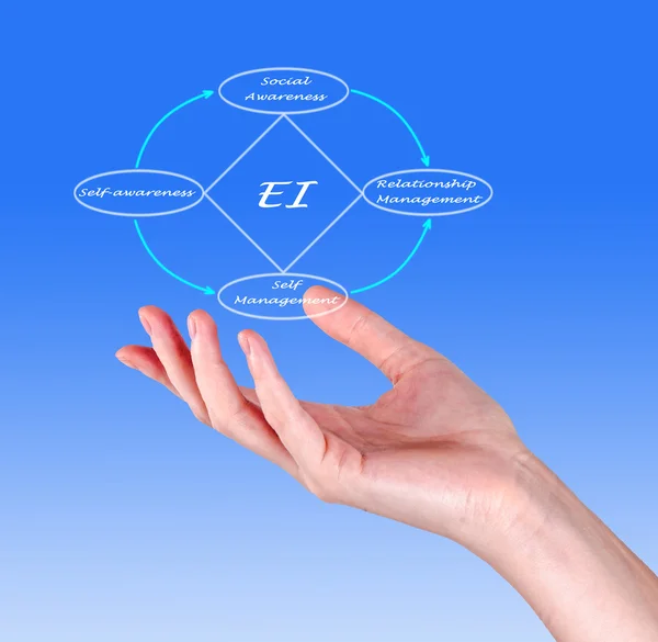 Diagram över emotionell intelligens — Stockfoto