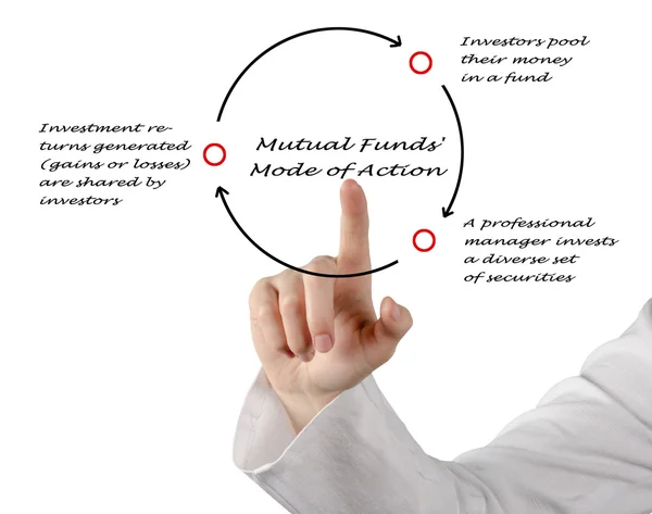 Mutual fund werkingsmechanisme — Stockfoto