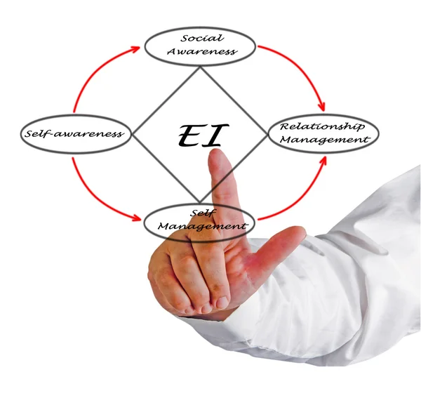 Diagram över emotionell intelligens — Stockfoto