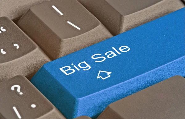 Keyboard with key for big sale — Stock Photo, Image