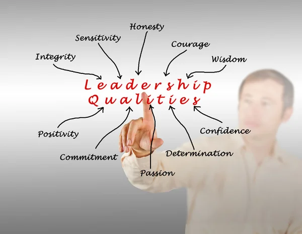 Діаграма лідерських якостей — стокове фото