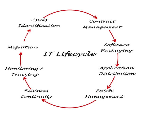 Управление жизненным циклом ИТ — стоковое фото