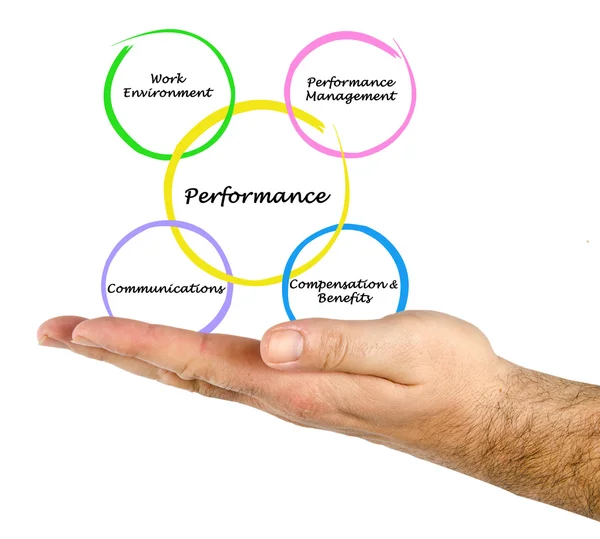 Diagrama del rendimiento — Foto de Stock