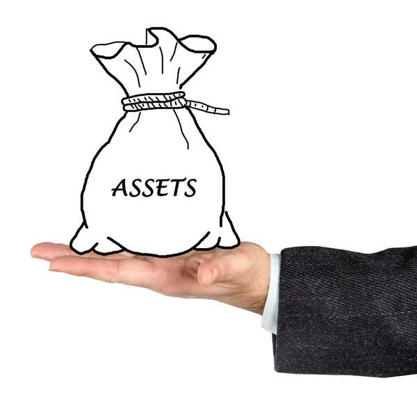 Borsa con asset — Foto Stock