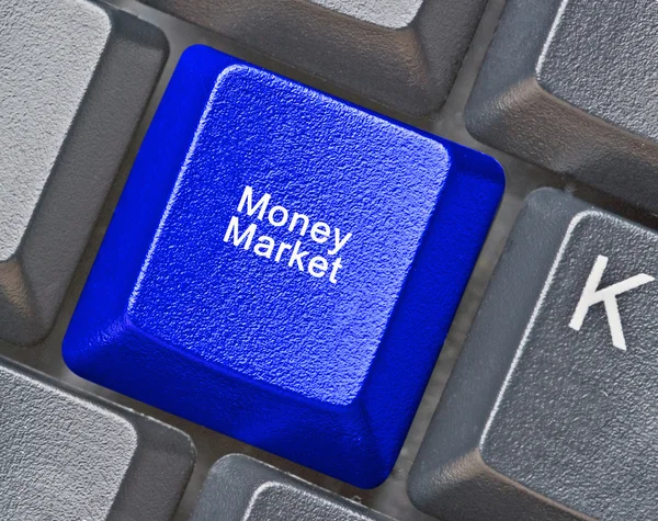 Klávesnice s klávesová zkratka pro peněžní trh — Stock fotografie
