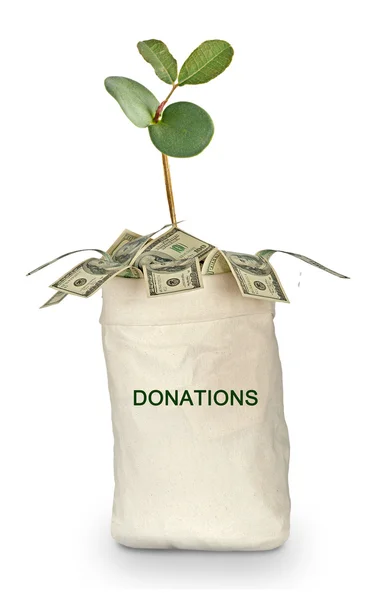 Bag of donations — Stock Photo, Image