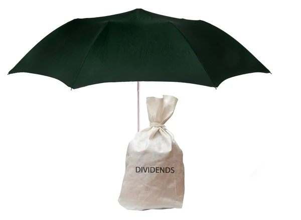 Bag of dividends — Stock Photo, Image