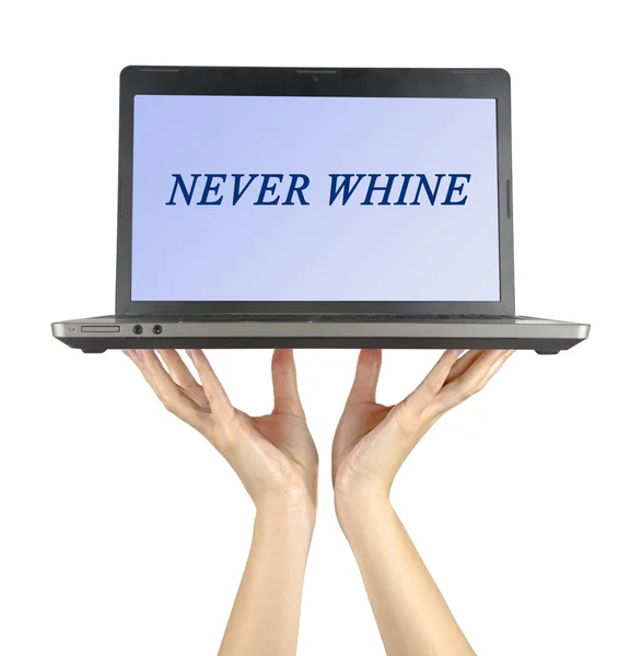 Notebook with "never whine" — Stock Photo, Image
