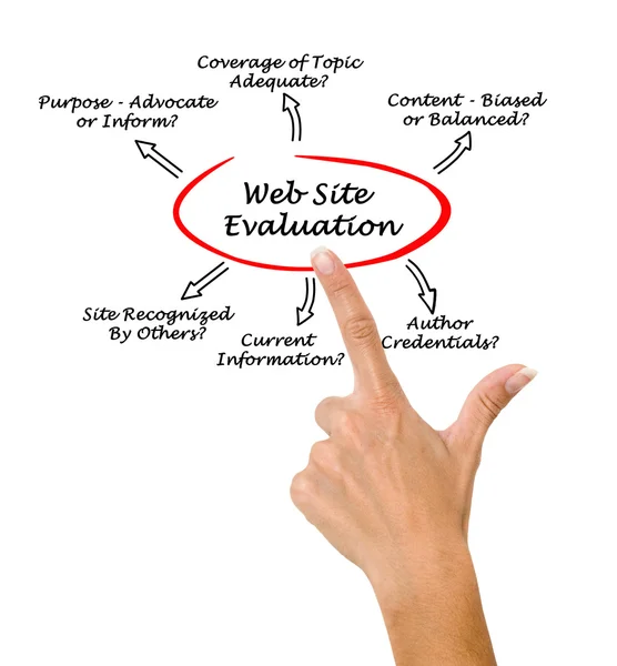 Web Site Evaluation Process — Stock Photo, Image
