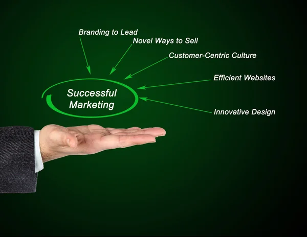 Diagrama de marketing exitoso — Foto de Stock