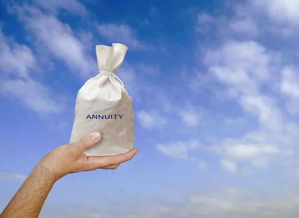 Bag with annuity — Stock Photo, Image