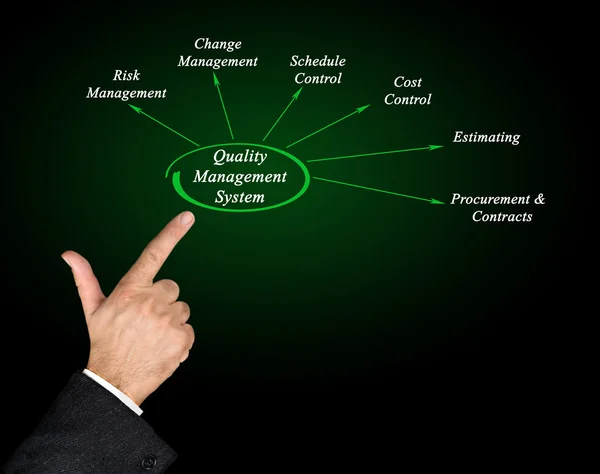 Diagramm des Qualitätsmanagementsystems — Stockfoto
