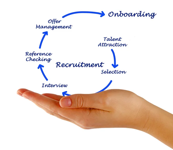 Diagram van recruitment proces — Stockfoto