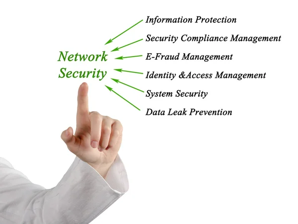 Diagrama de segurança da rede — Fotografia de Stock