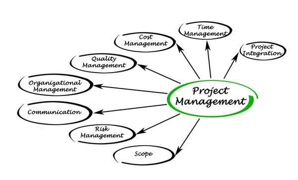 Schema des Projektmanagements — Stockfoto