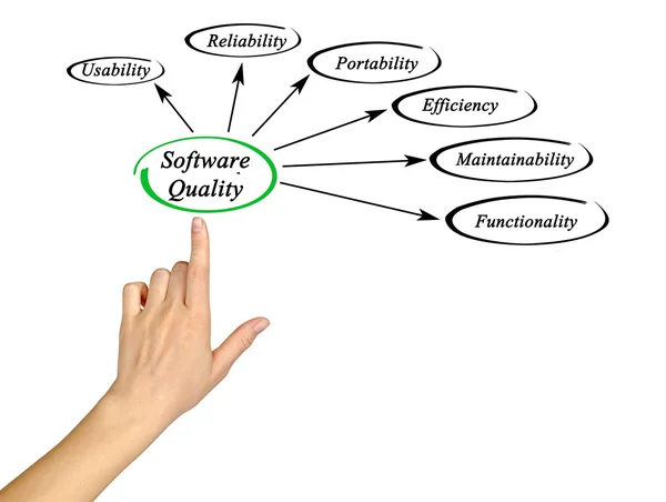 Schema della qualità del software — Foto Stock