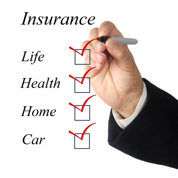 Insurance list — Stock Photo, Image