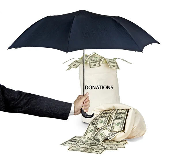 Bag of donations — Stock Photo, Image