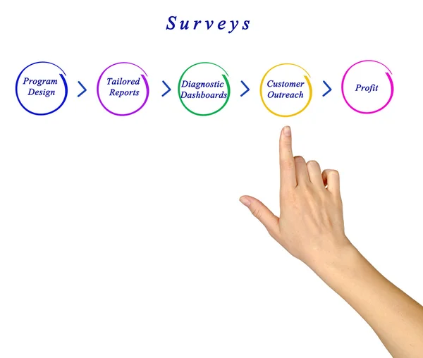 Diagram över undersökning — Stockfoto