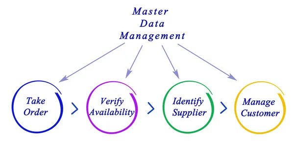 Diagram Manajemen Data Master — Stok Foto