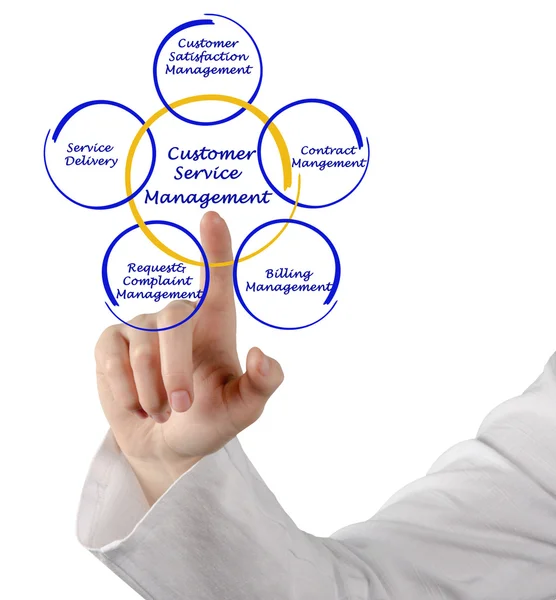 Diagram of Customer Service Management – stockfoto