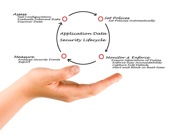 Aplicación Ciclo de vida de seguridad de datos —  Fotos de Stock
