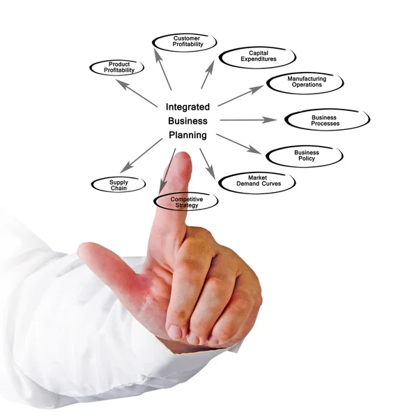 Diagramm der integrierten Geschäftsplanung — Stockfoto