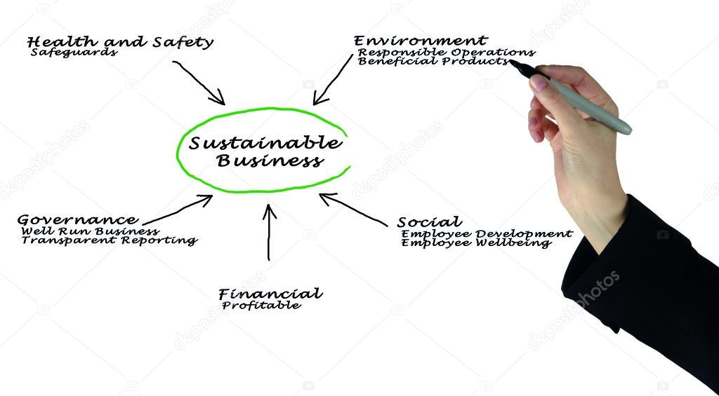 Diagram of sustainable business