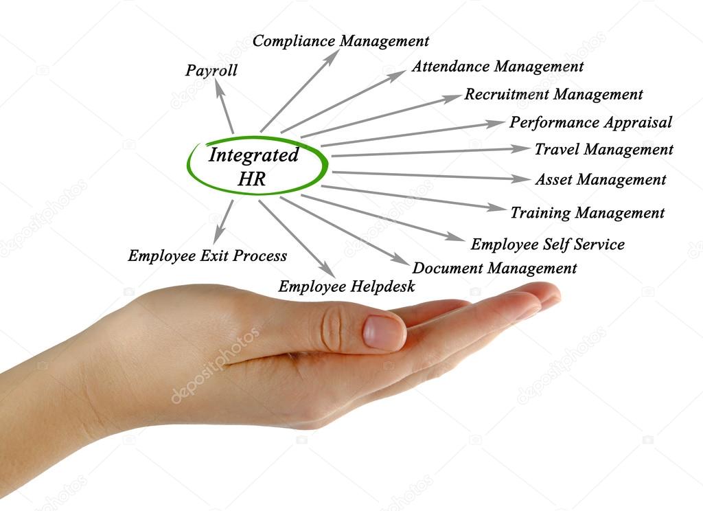 Diagram of Integrated HR — Stock Photo © vaeenma 78199692