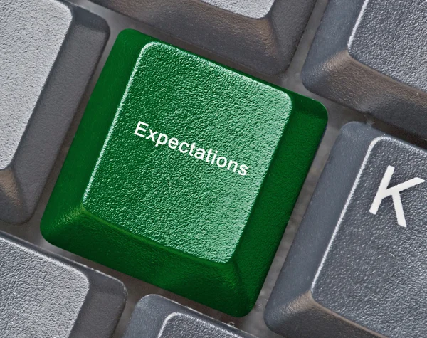 Hot key for expectations — Stock Photo, Image