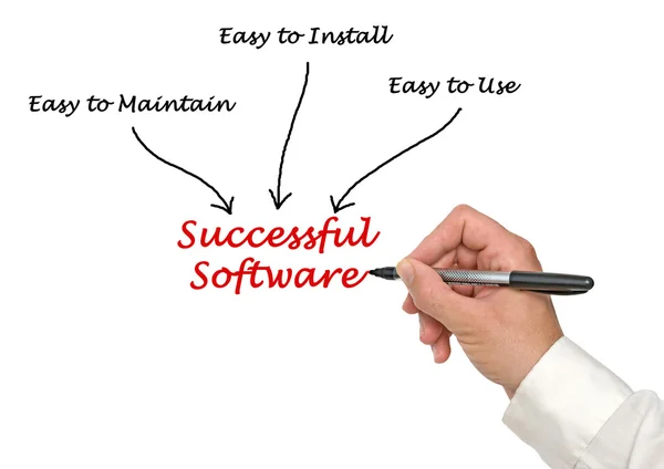 Succesvolle Software — Stockfoto