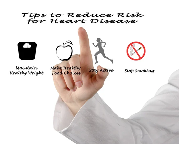 Tips to Reduce Risk for Heart Disease — Stock Photo, Image