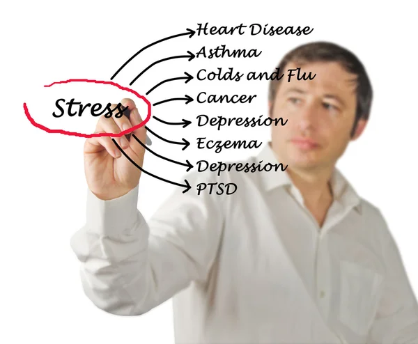 Diagram of Stress consequences — Stock Photo, Image